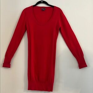 Joyce Leslie Vibrant Red V-Neck Knit Dress Size M